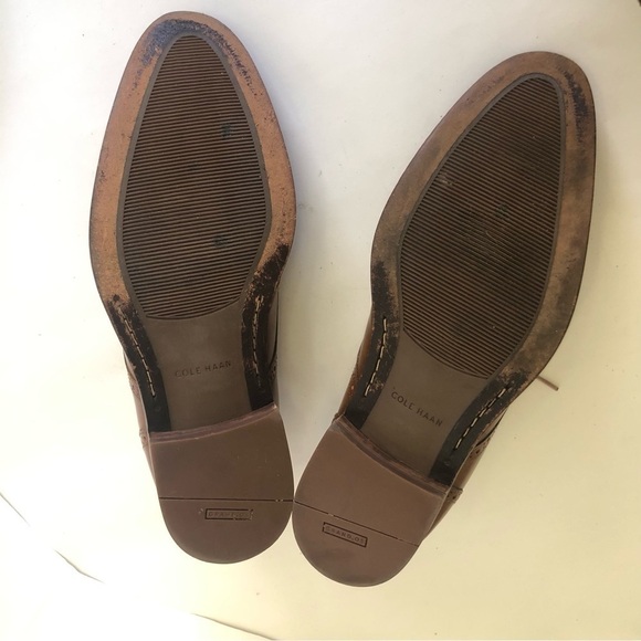 Cole Haan Grand O.S Madison Wingtip Oxford Leather British Tan Mens Size 10.5 main image 10